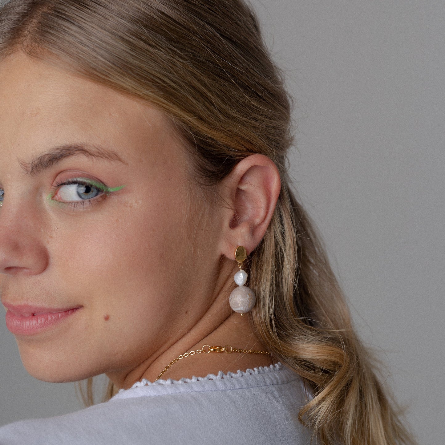 Pendientes Esfera Azul