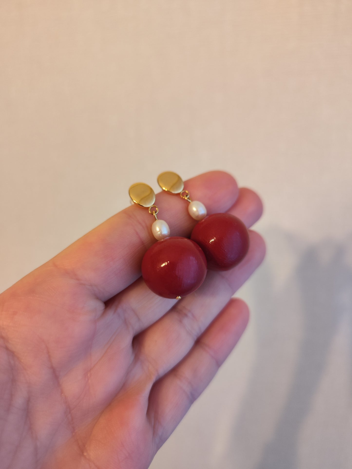 Pendientes Esfera Rojo