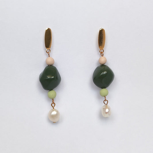 Pendientes Alegra Verde Oscuro
