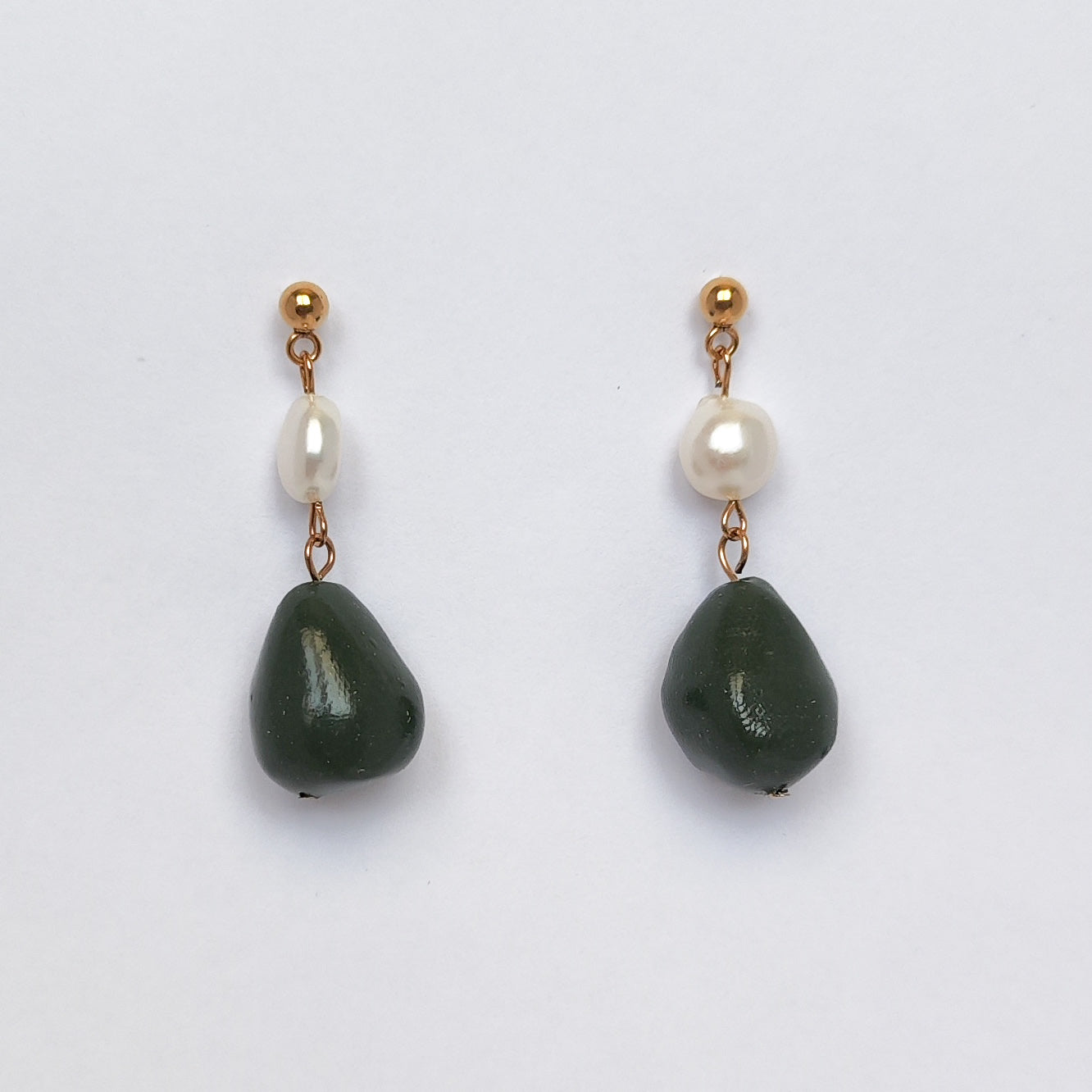Pendientes Agua Verde Oscuro