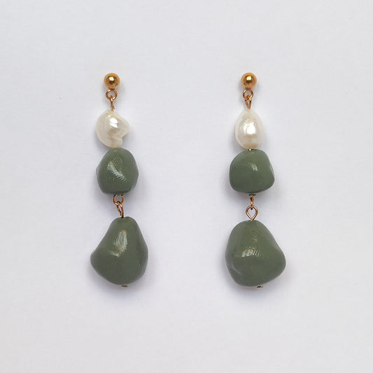 Pendientes Agua Largos Verde claro