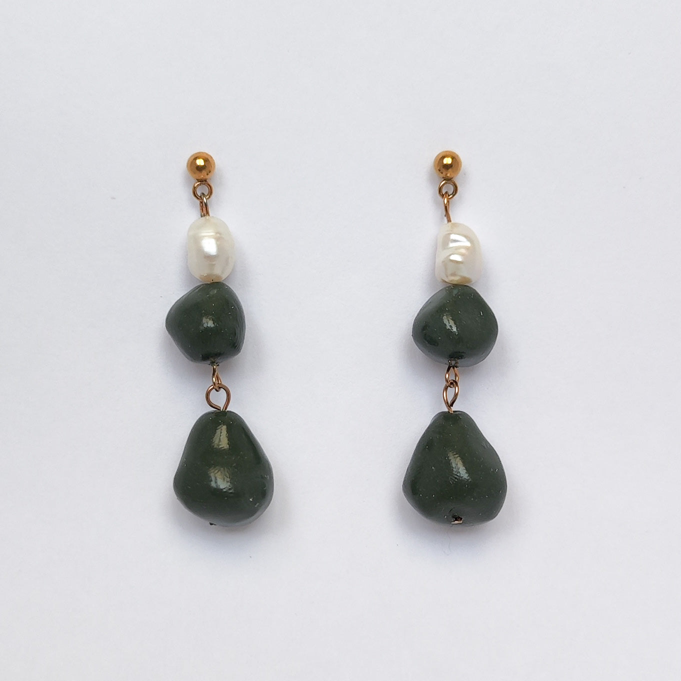 Pendientes Agua Largos Verde claro