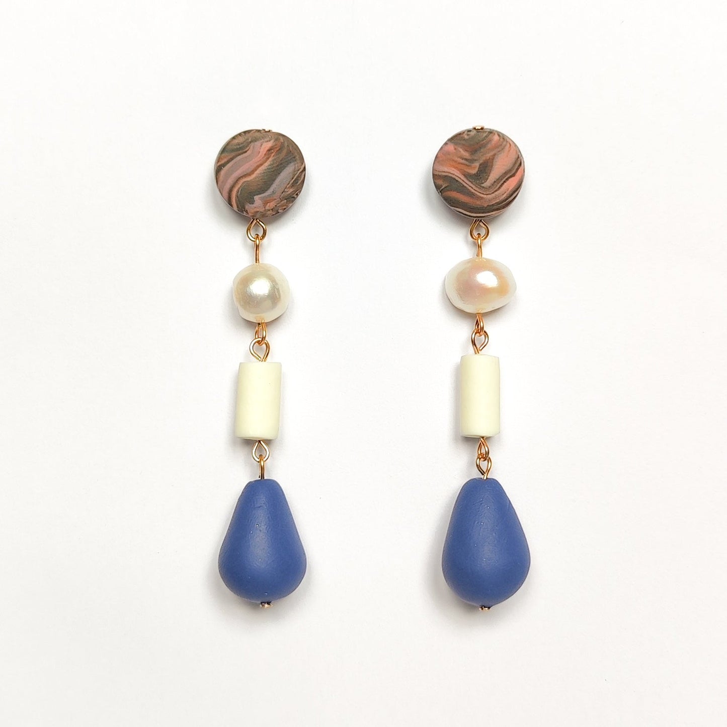 Pendientes Olympia Marron y Azul