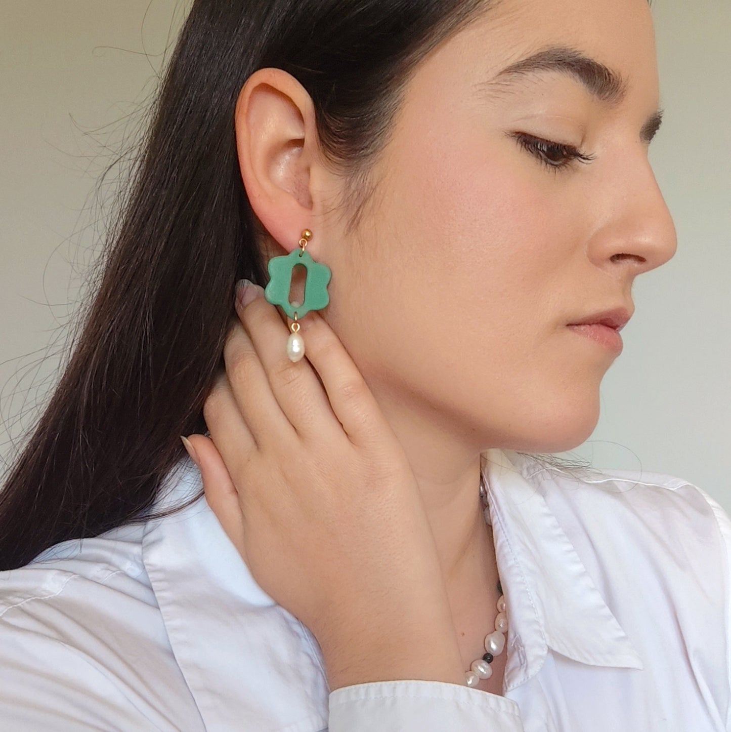 Pendientes Flor Rosa