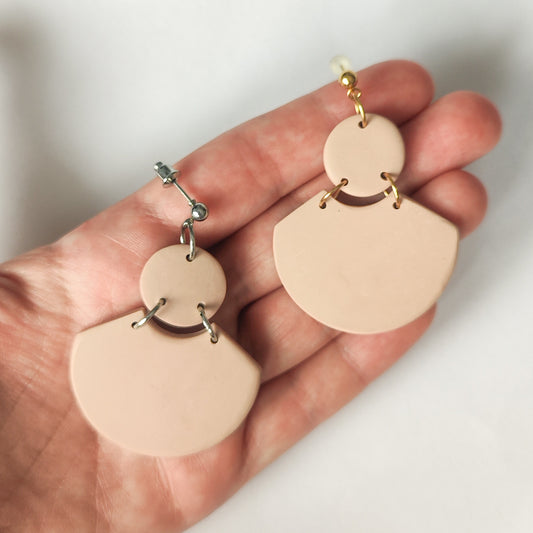 Pendientes Beige