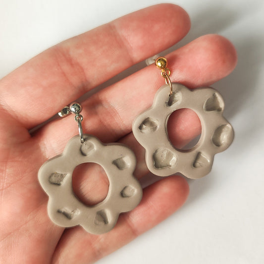 Pendientes Flor Marron