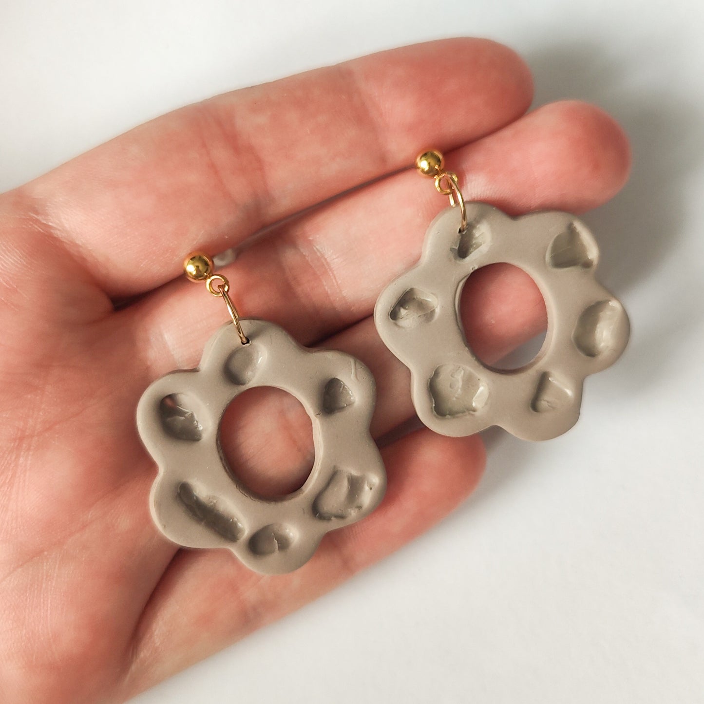 Pendientes Flor Marron