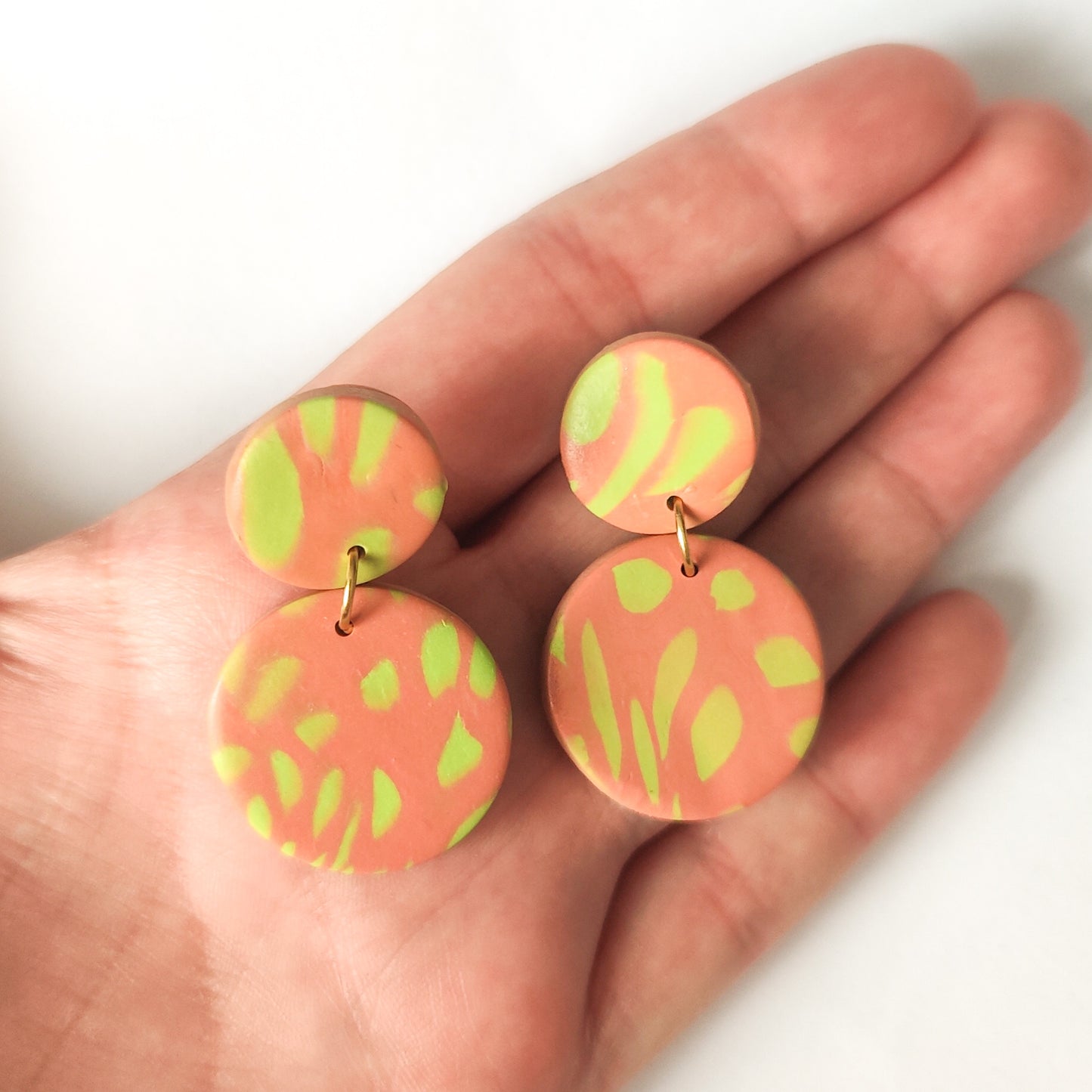 Pendientes Naranja y Verde