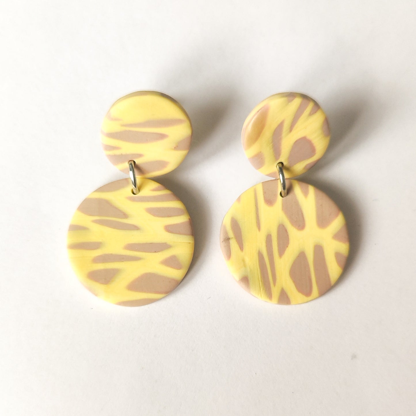 Pendientes Amarillo y Beige