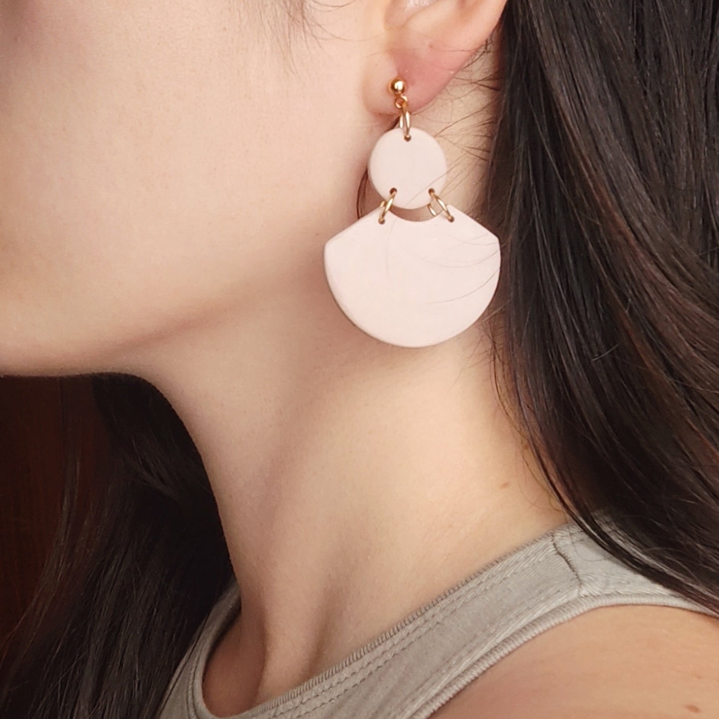 Pendientes Beige