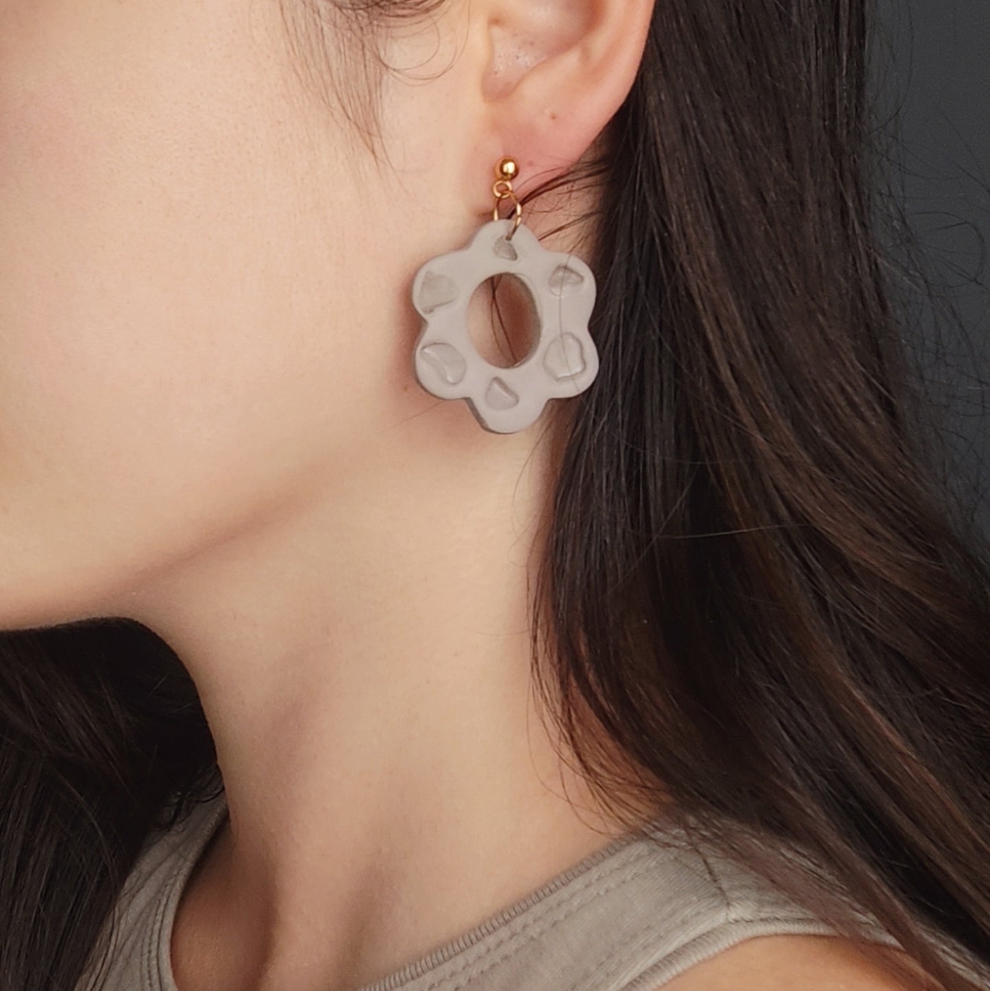 Pendientes Flor Marron