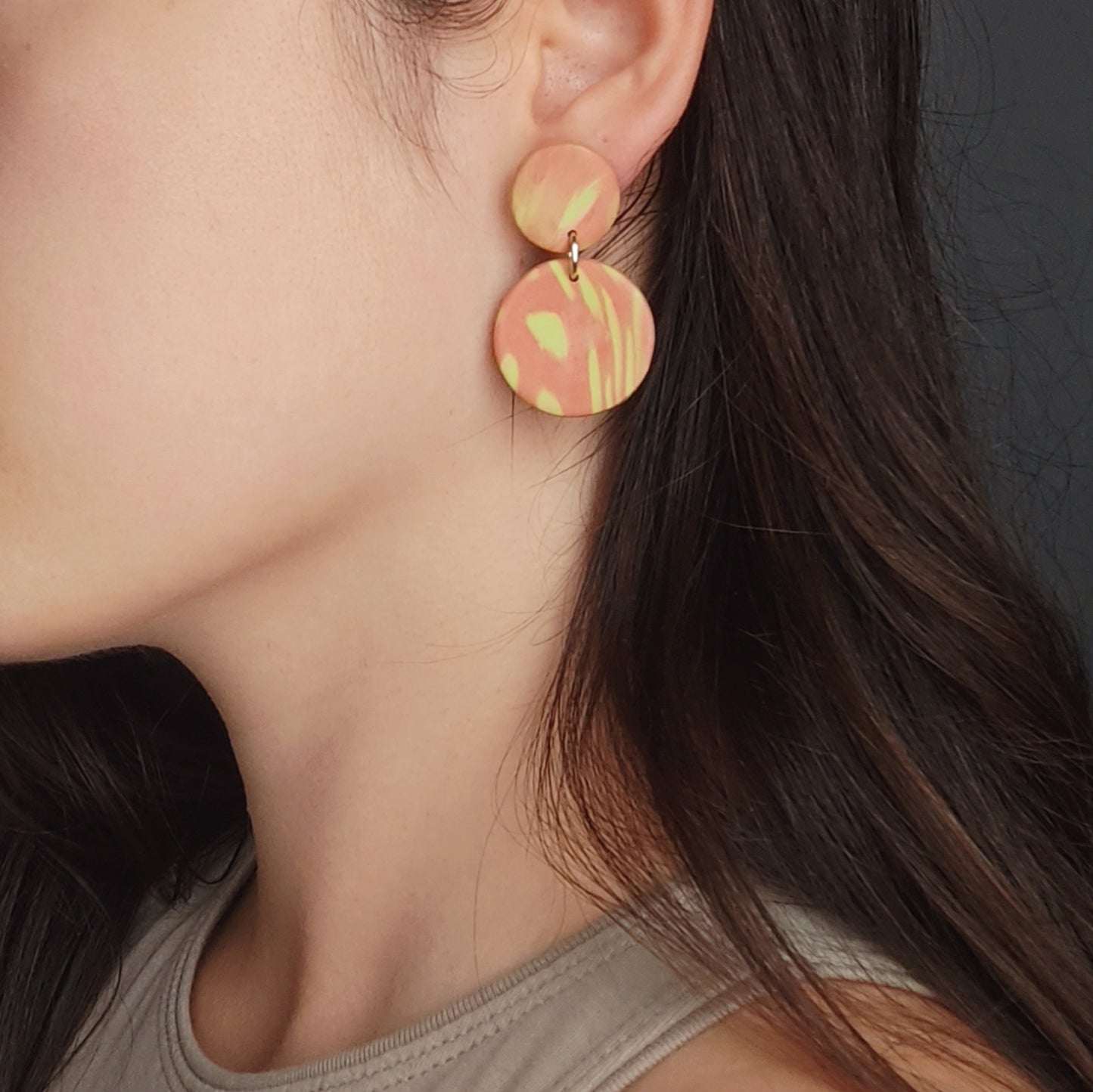 Pendientes Naranja y Verde