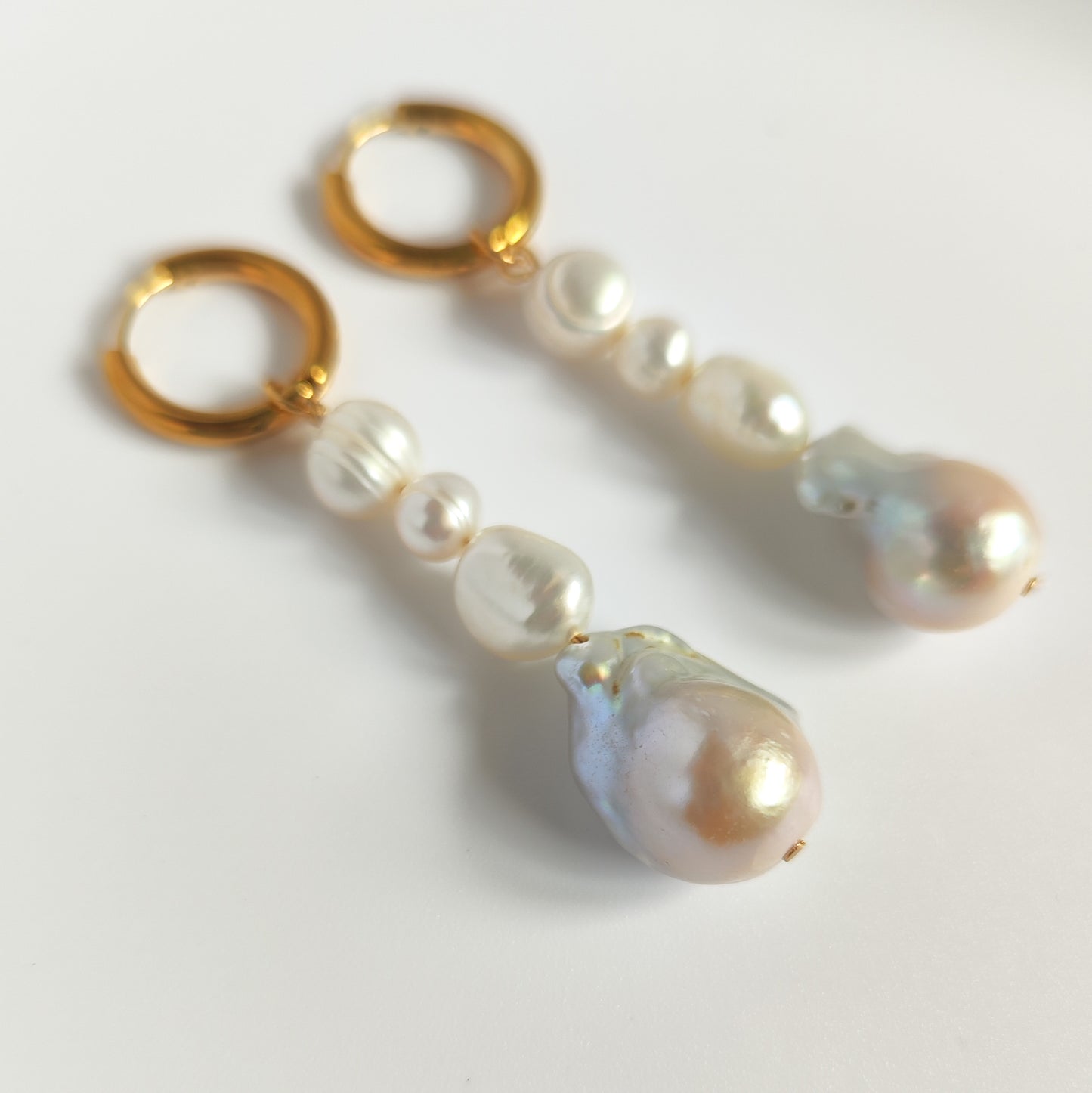 Pendientes de Aro y Perlas