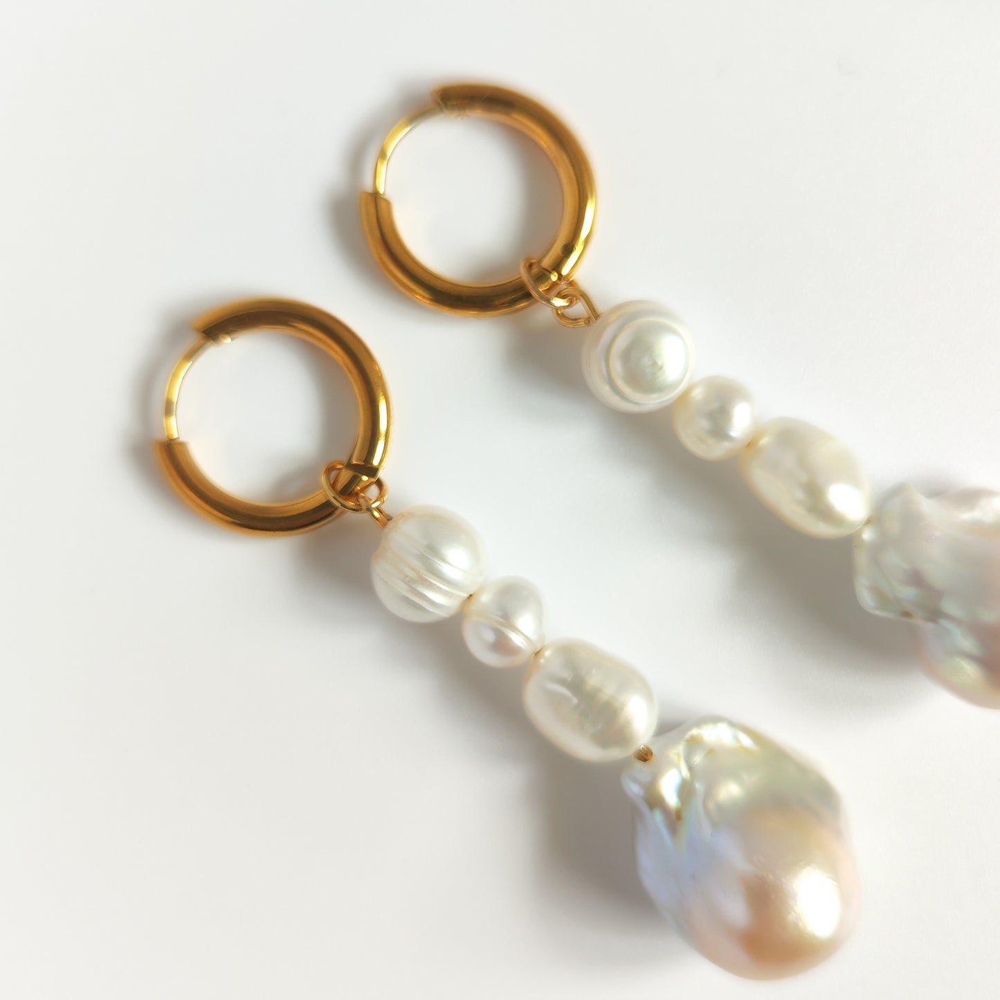 Pendientes de Aro y Perlas