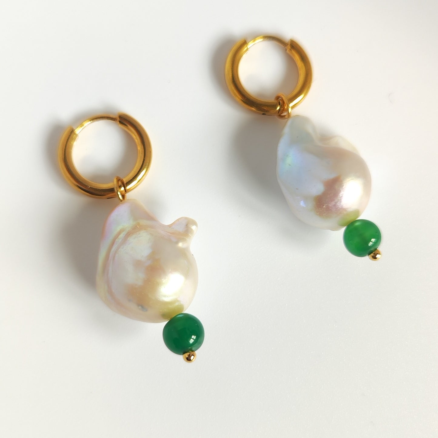 Pendientes de Aro y Perlas Barrocas