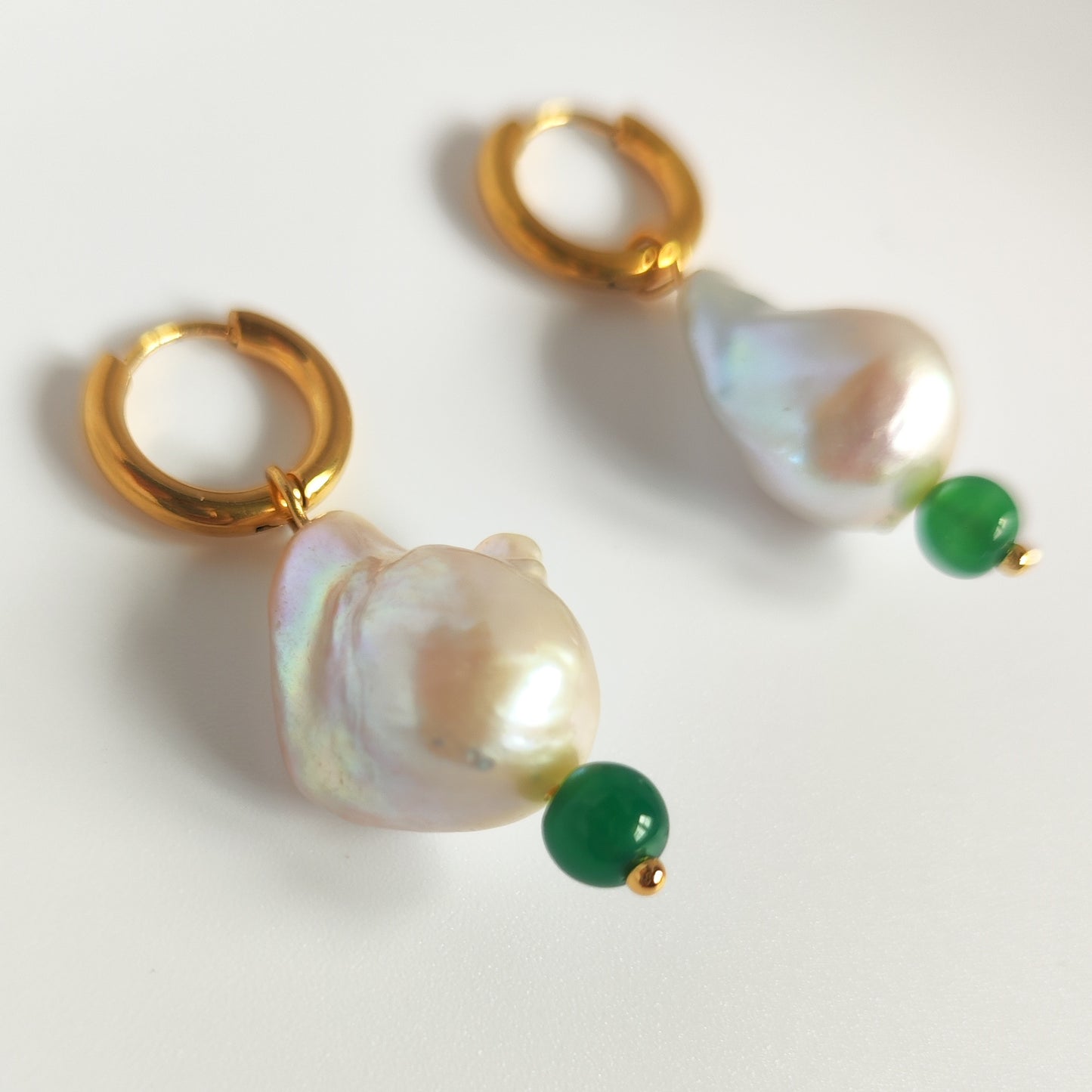 Pendientes de Aro y Perlas Barrocas