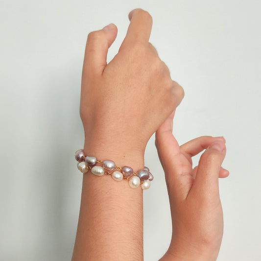 Pulsera de Perlas Blancas