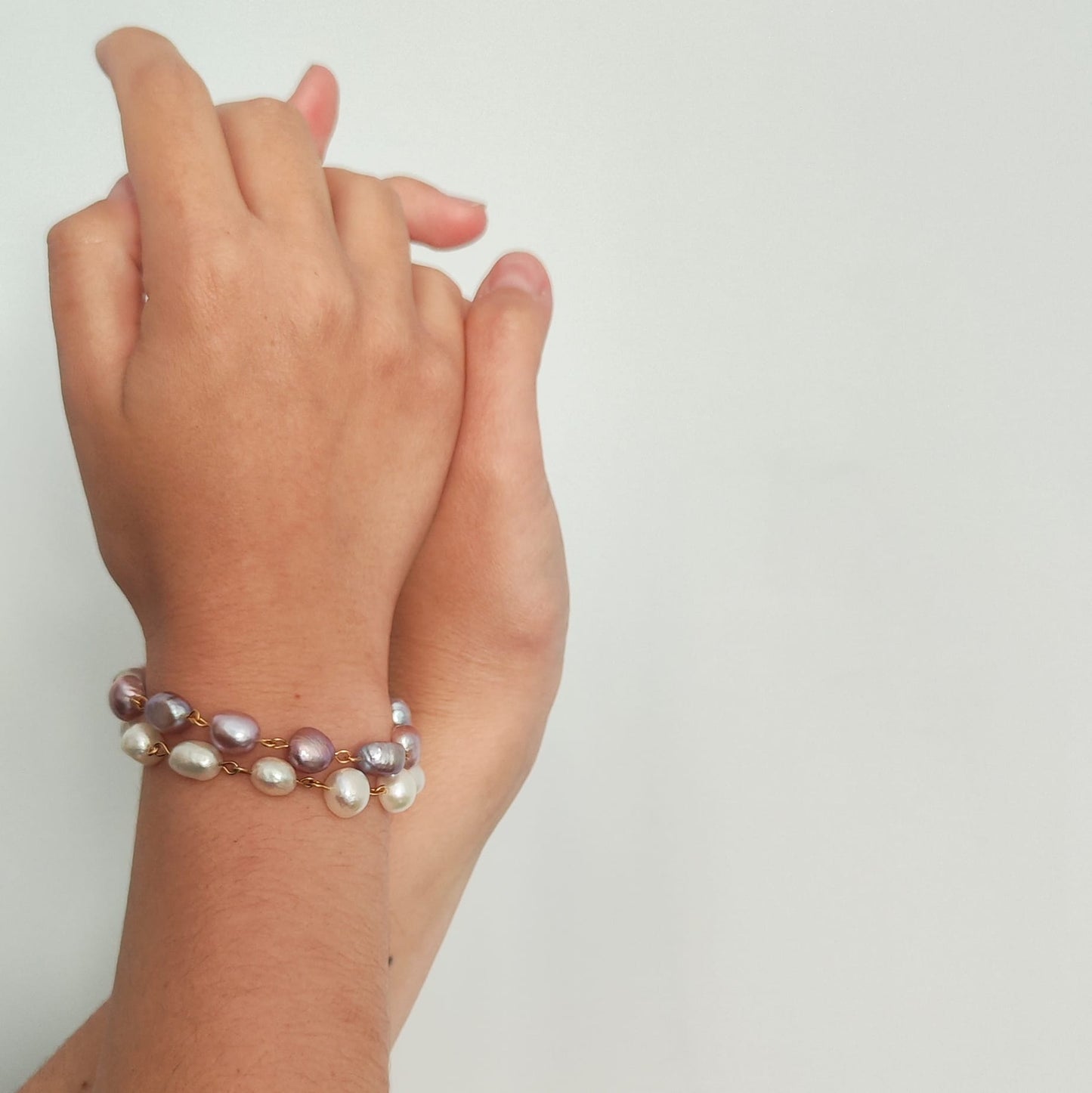 Pulsera de Perlas Blancas