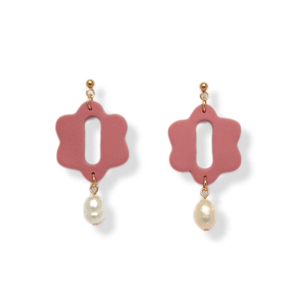 Pendientes Flor Rosa