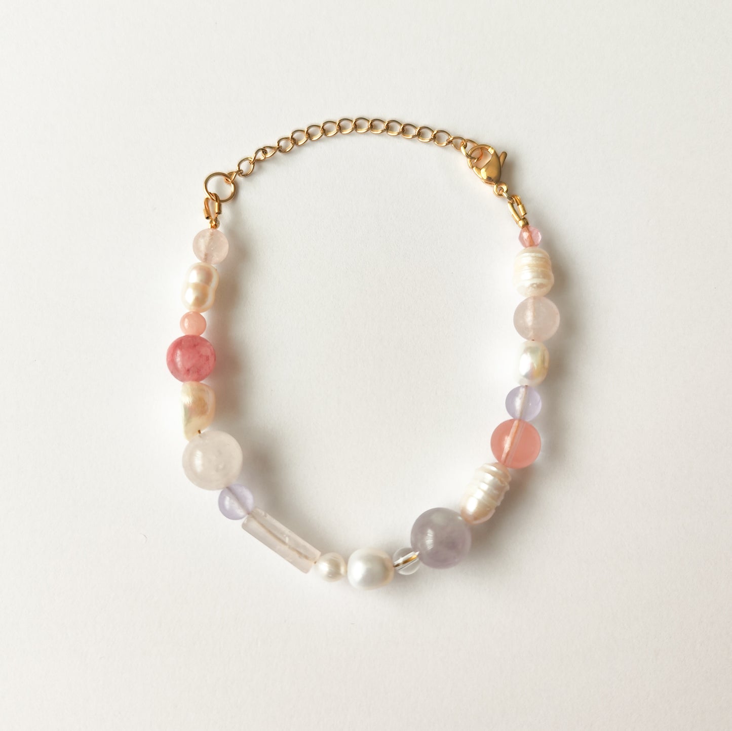 Pulsera de Piedras y Perlas Naturales