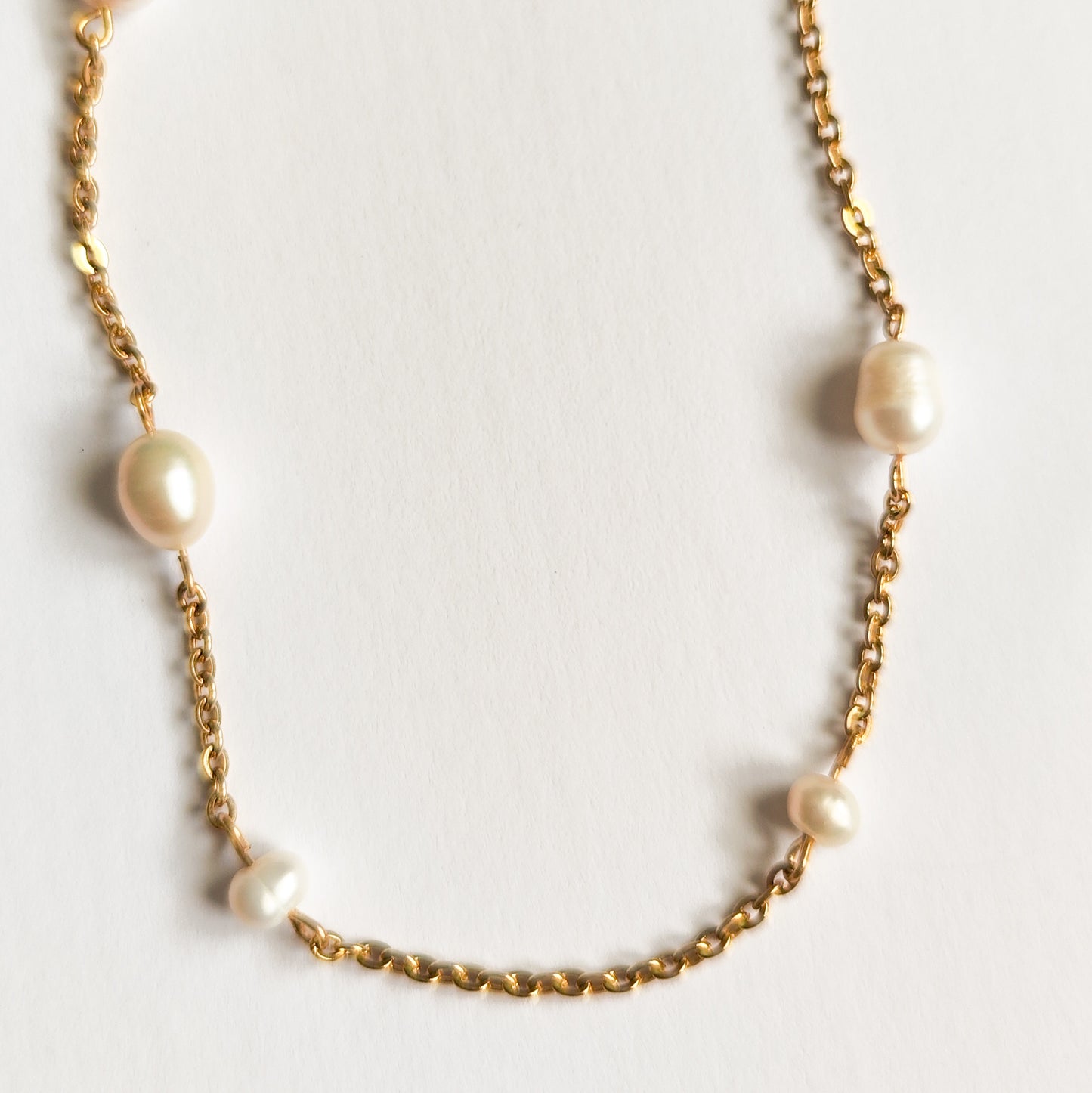 Collar Cadena y Perlas