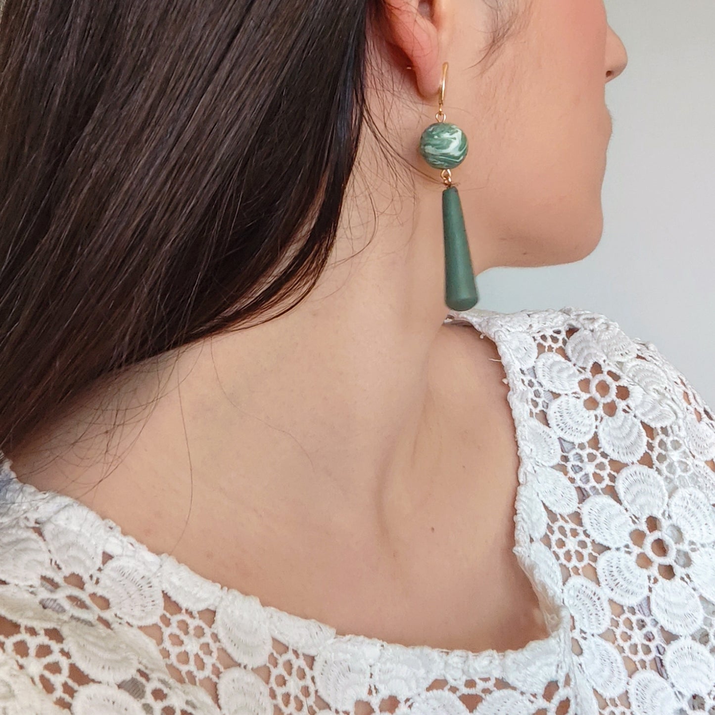 Pendientes Lila Verde