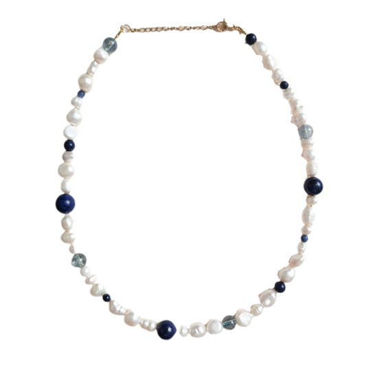 Collar Perlas y Piedras Naturales
