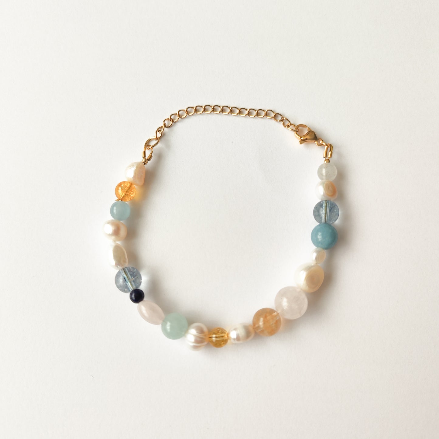 Pulsera de Piedras y Perlas Naturales