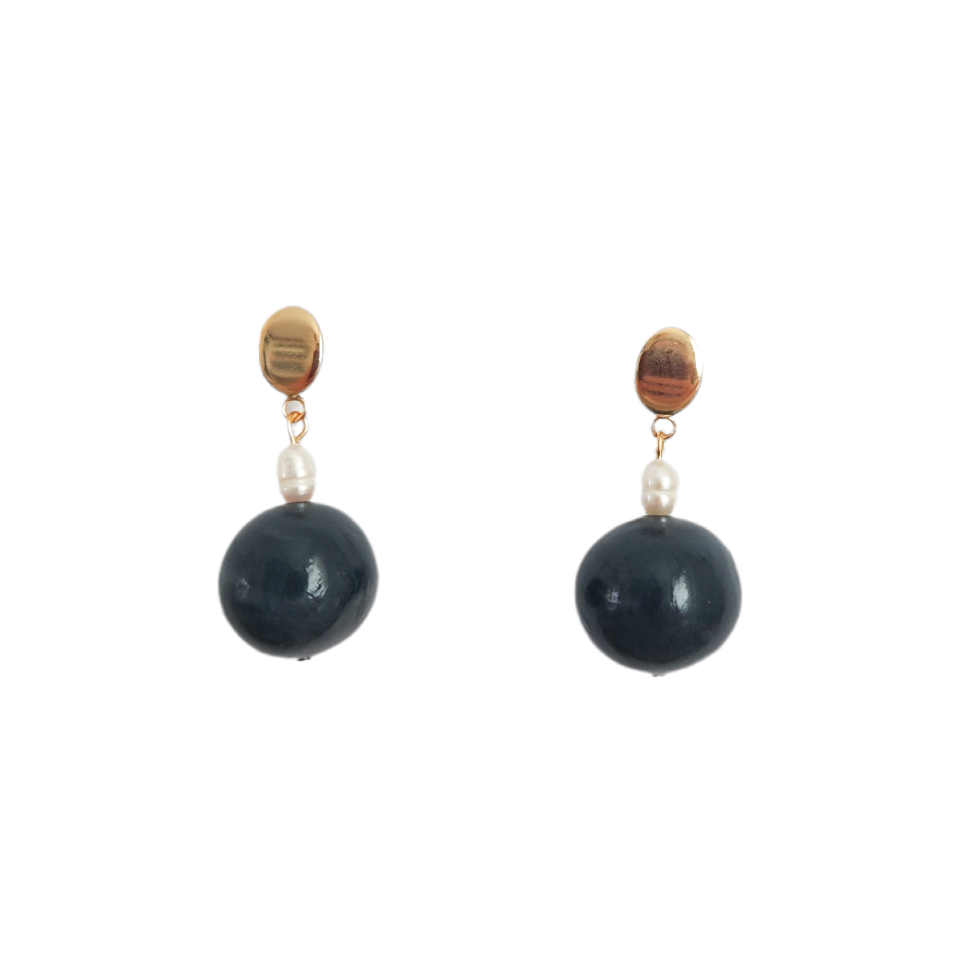 Pendientes Esfera y Perlas