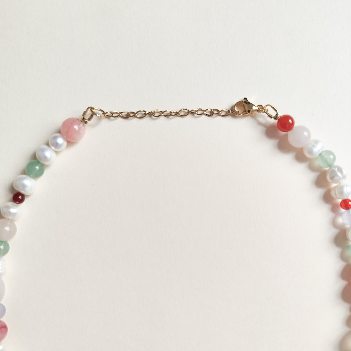 Collar Otoño Perlas y Piedras Naturales
