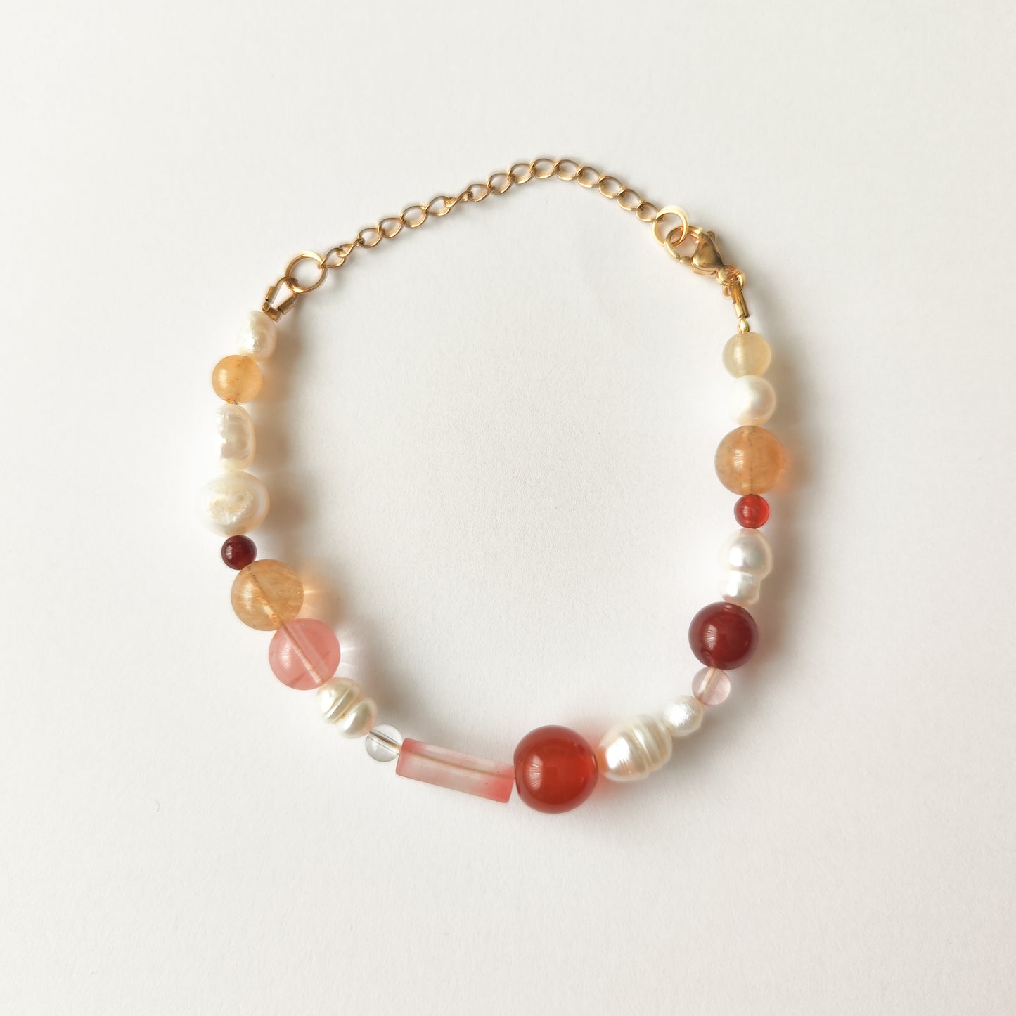 Pulsera de Piedras y Perlas Naturales